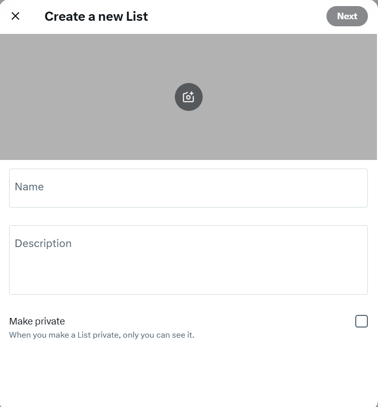 Create a new list