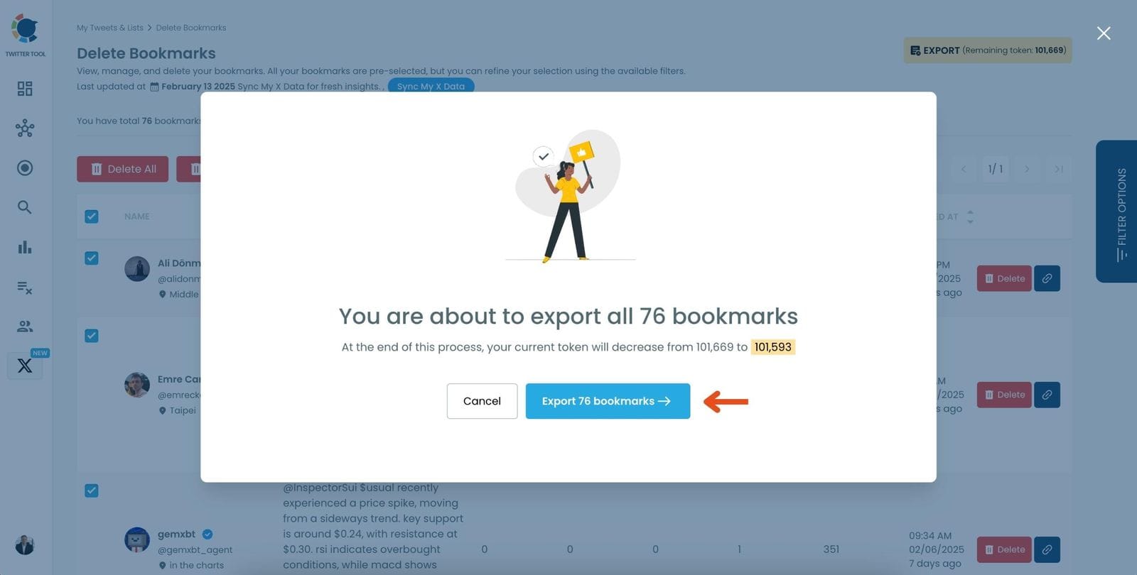 Export Bookmarks