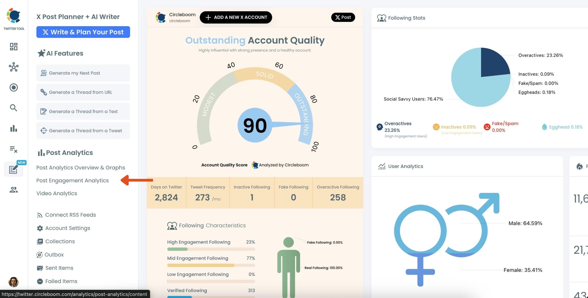 Go to the Circleboom dashboard
