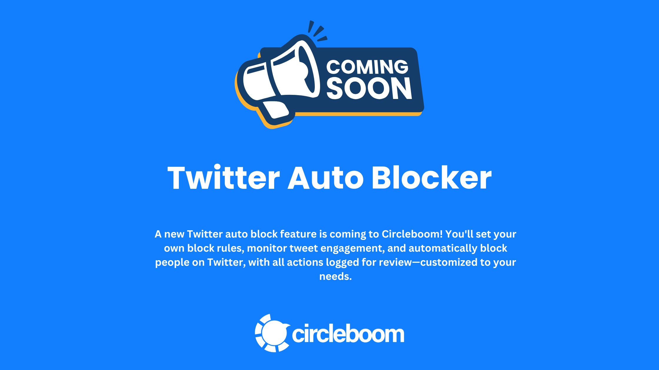 Twitter Auto Blocker - Coming Soon