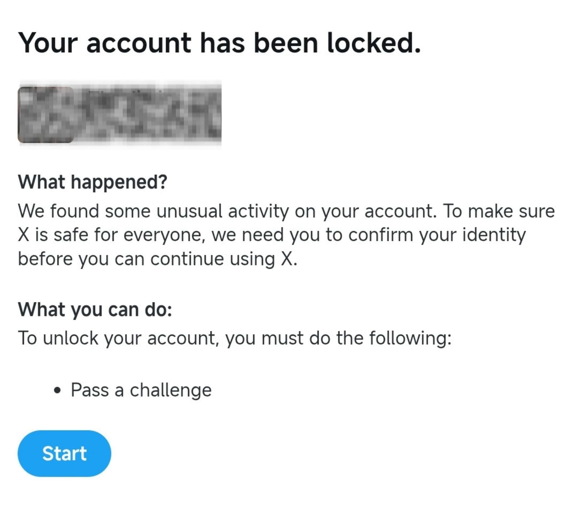 Your account has been locked