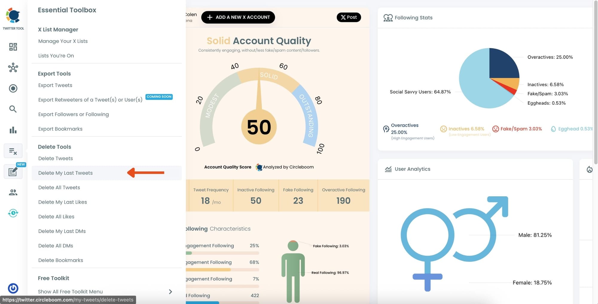 Delete My Last Tweets