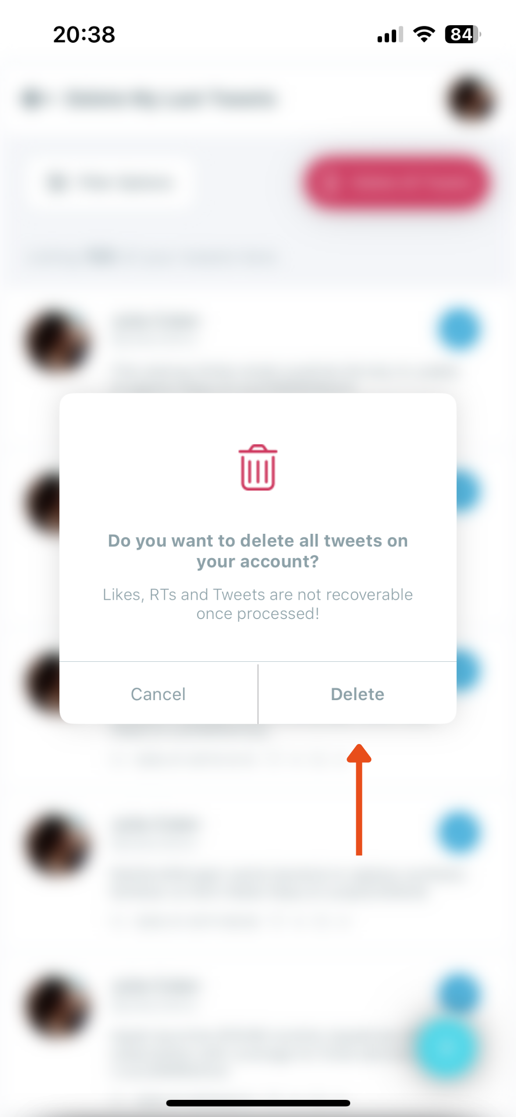 Confirm the Deletion