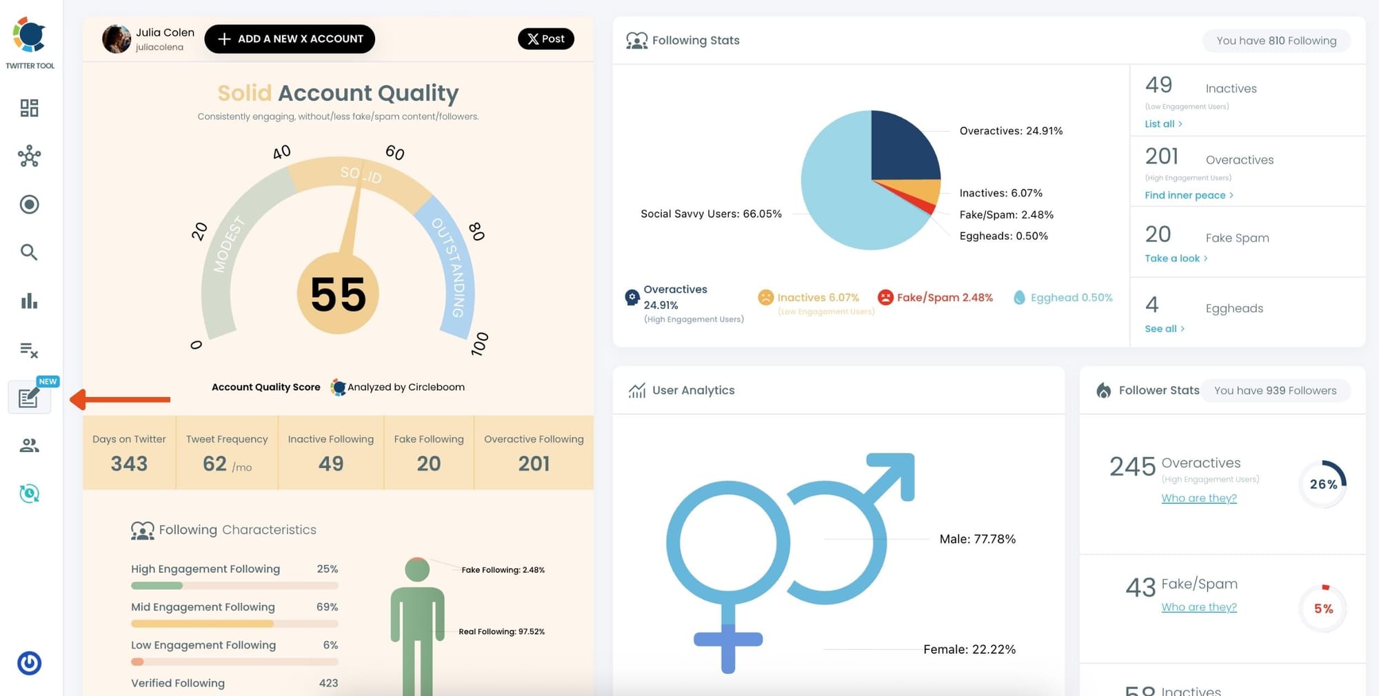 Navigate to the AI Tweet Generator