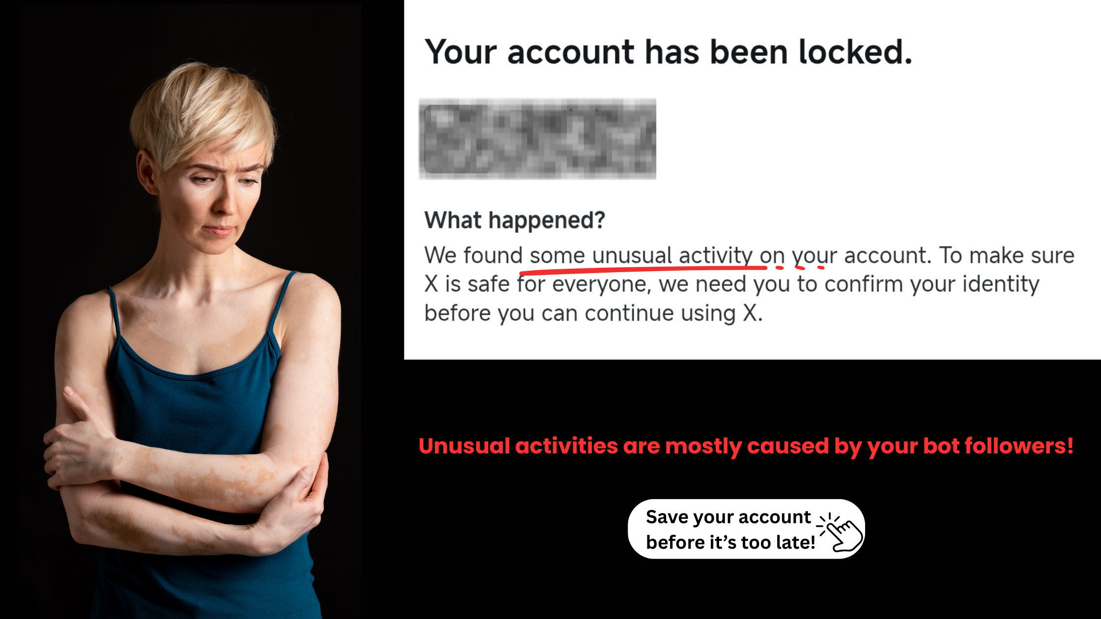 Save your account before it's too late!