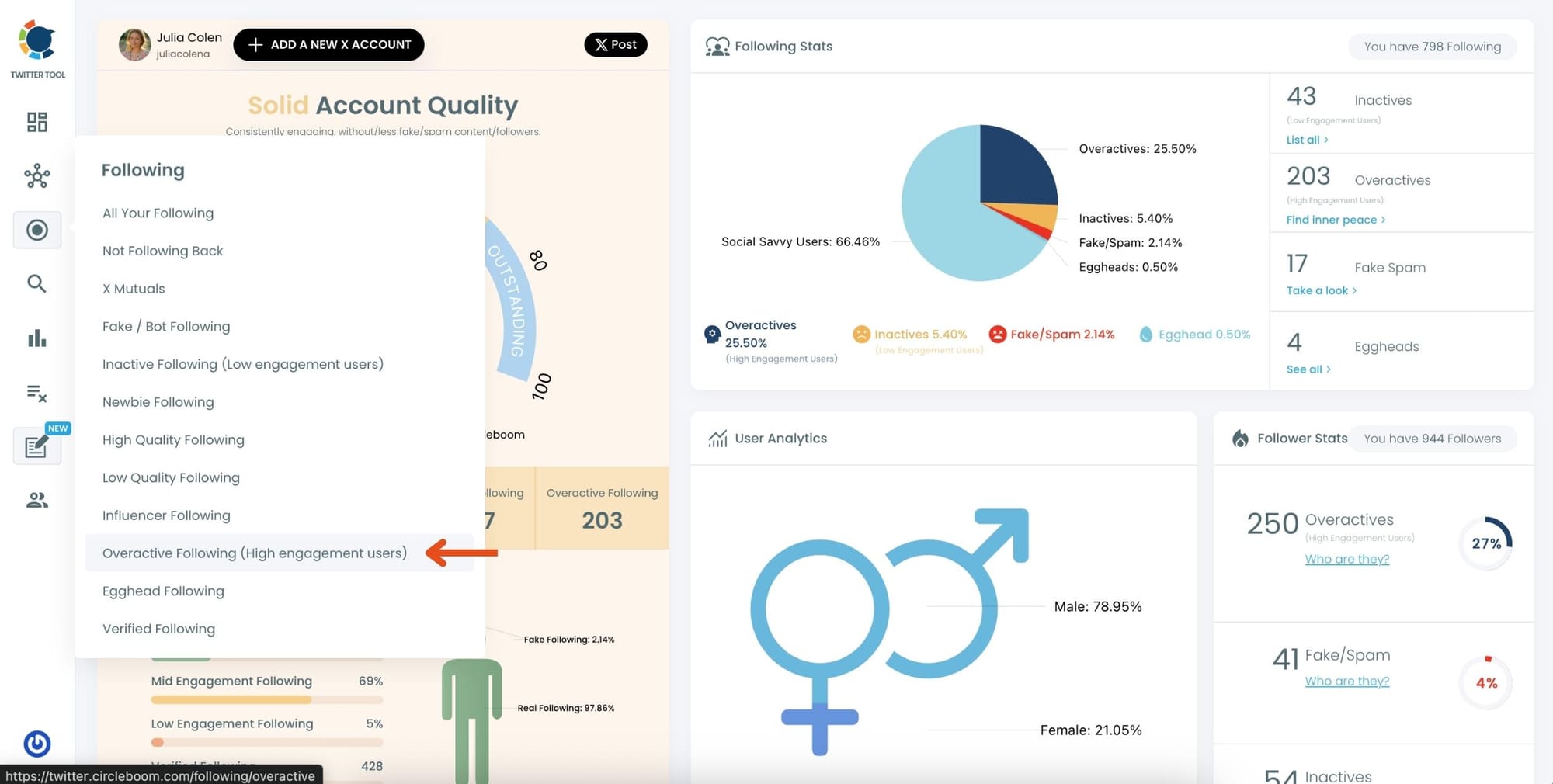 Go to the “Overactive Following” Section