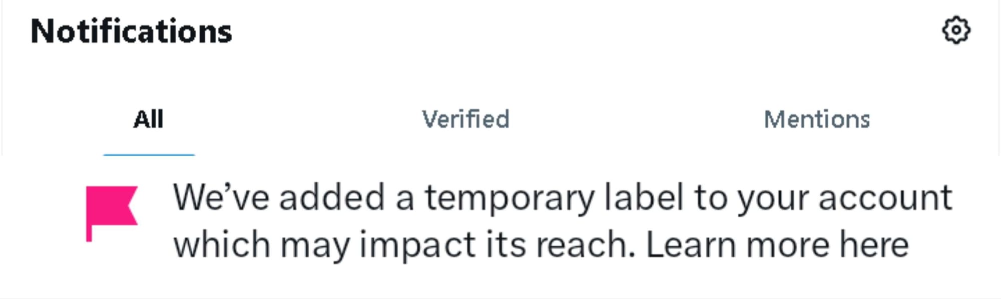 Twitter Temporary Label