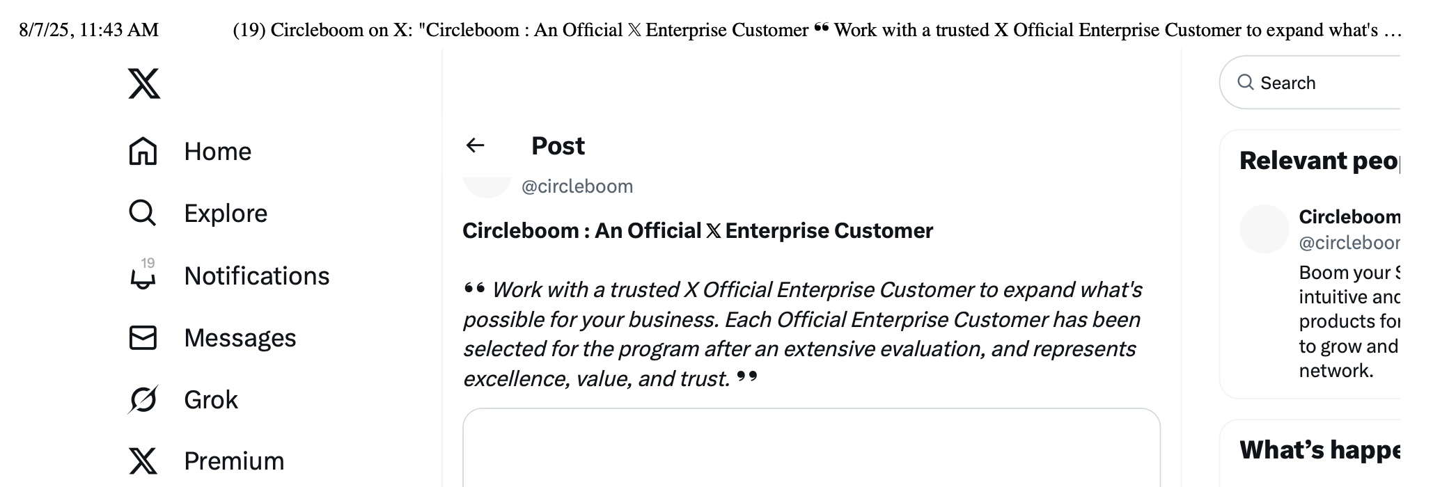 A Printed Post Example