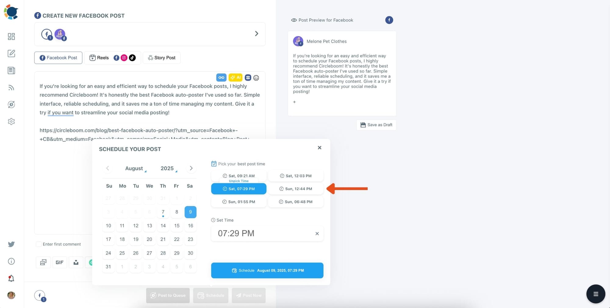 Schedule Your Post or Publish Instantly