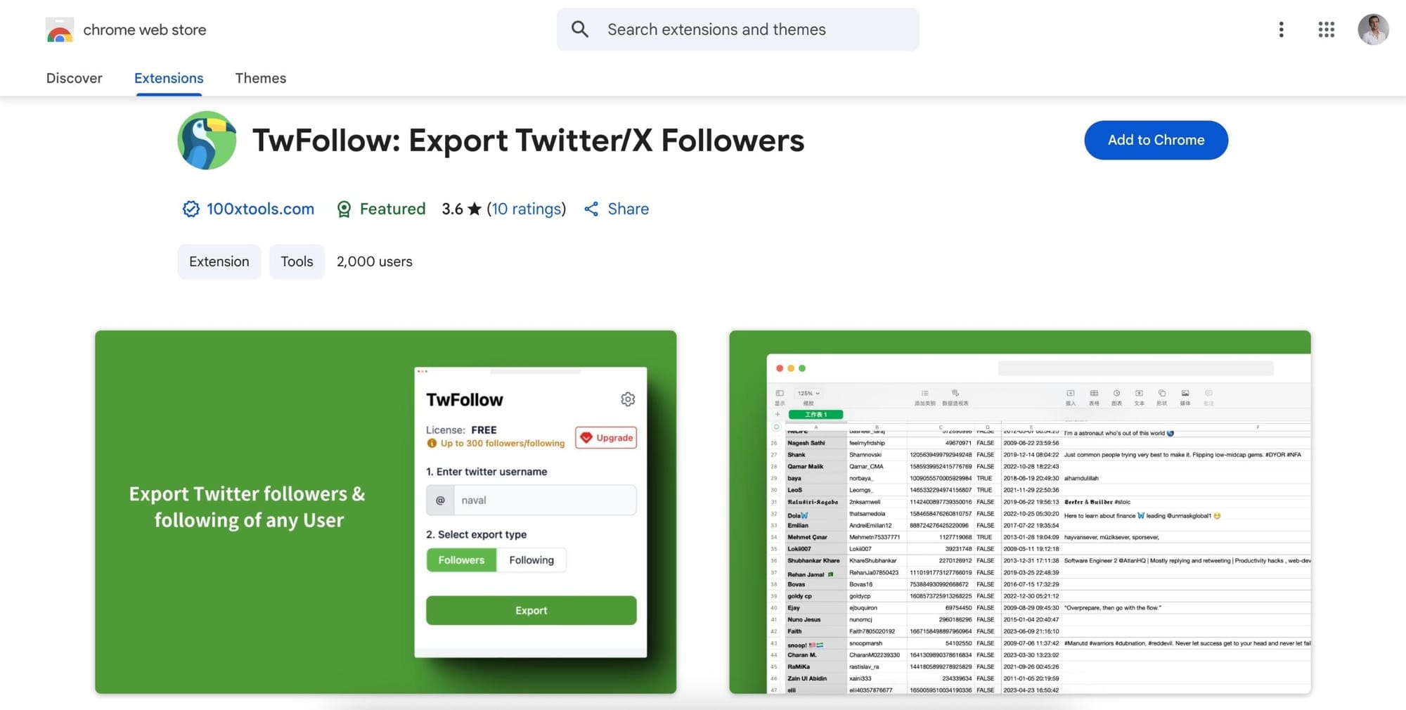 TwFollow – Export Twitter/X Followers