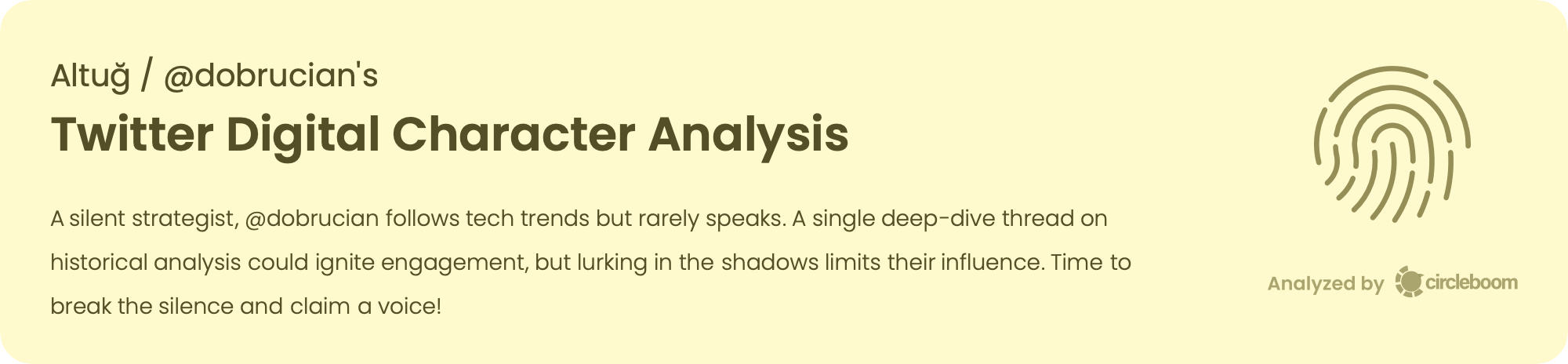 Twitter Digital Character Analysis