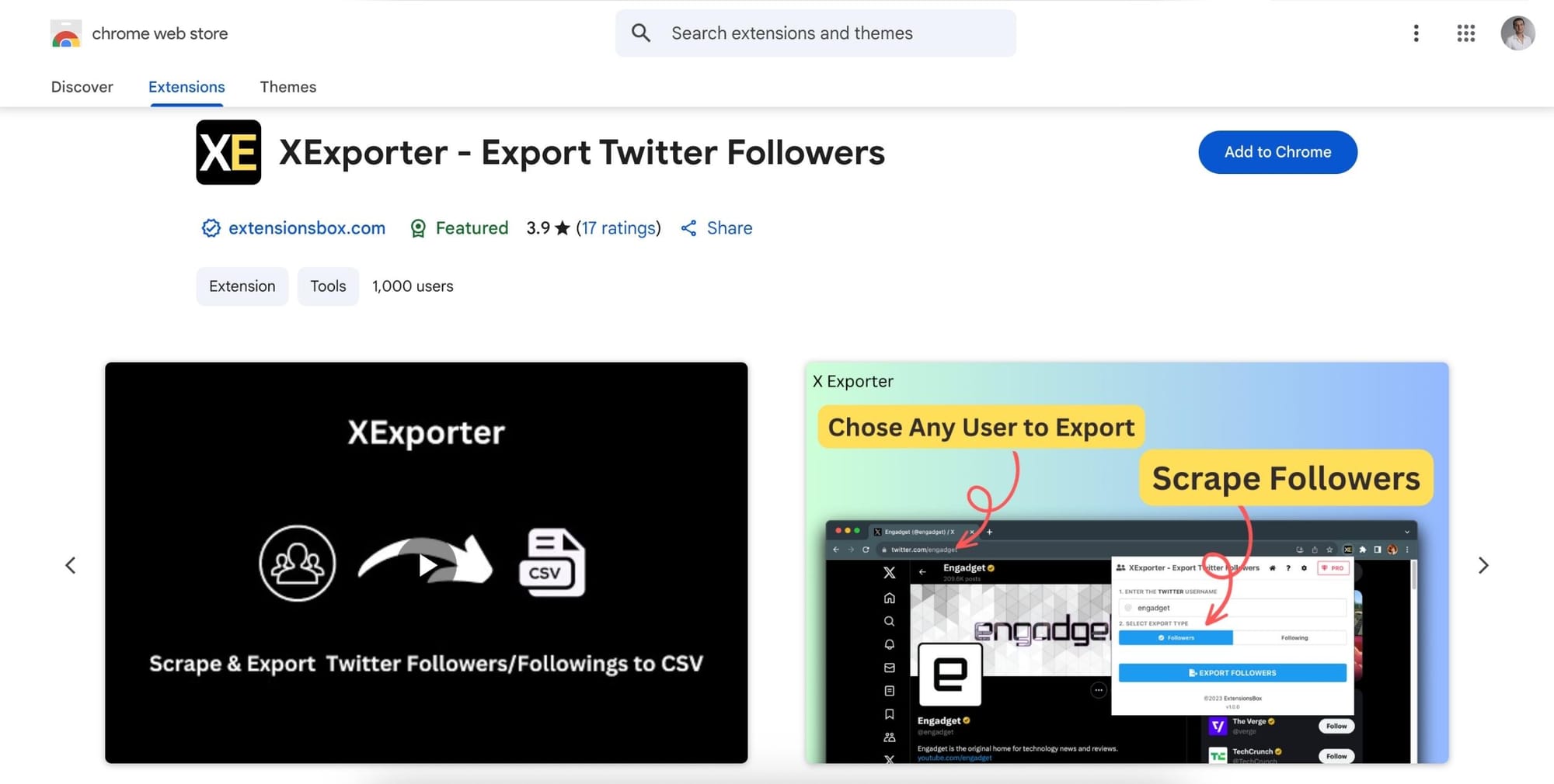 XExporter – Export Twitter Followers