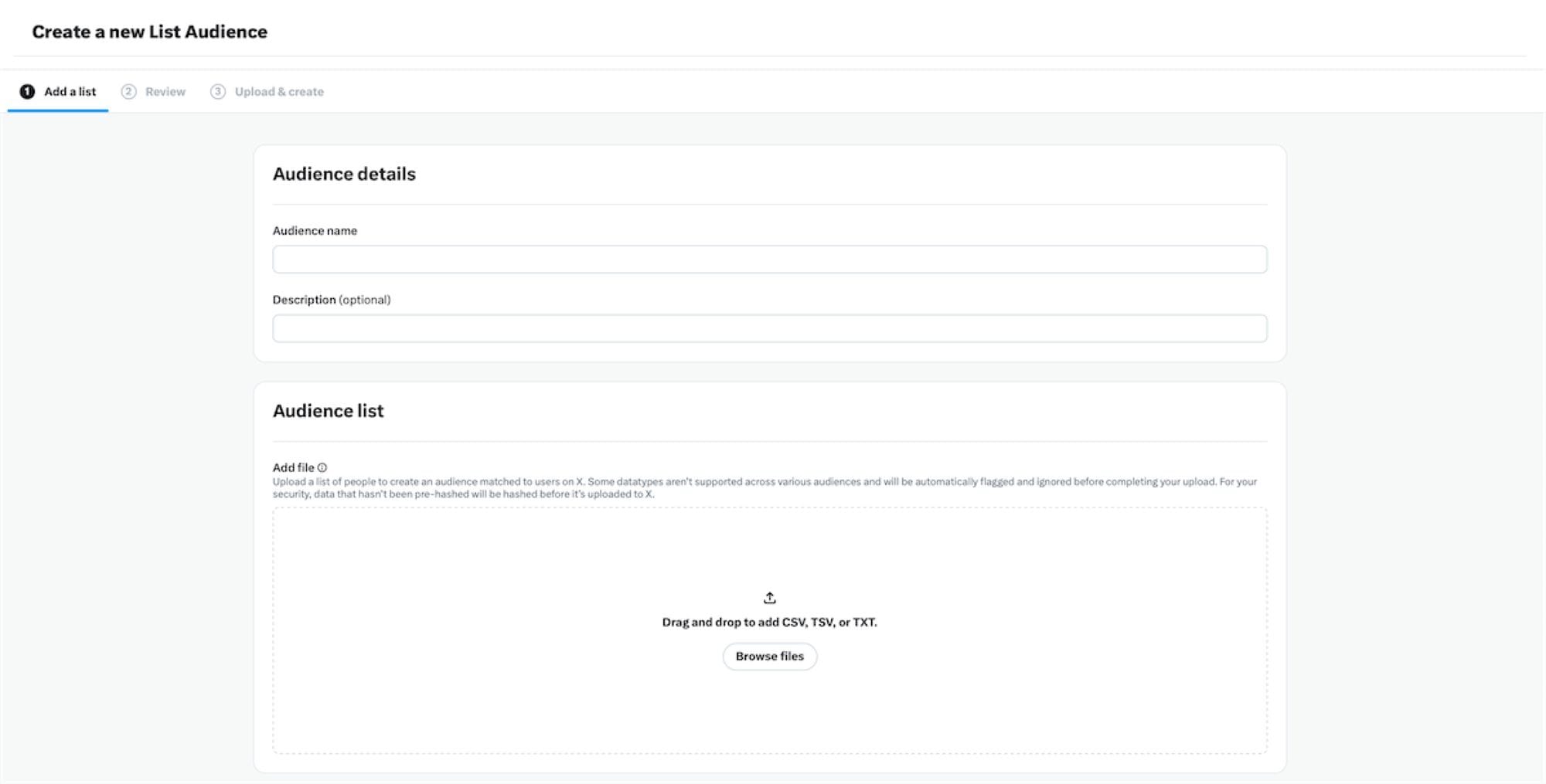 Custom Twitter Ad Audience