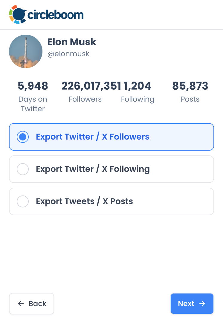  Choose what to export 