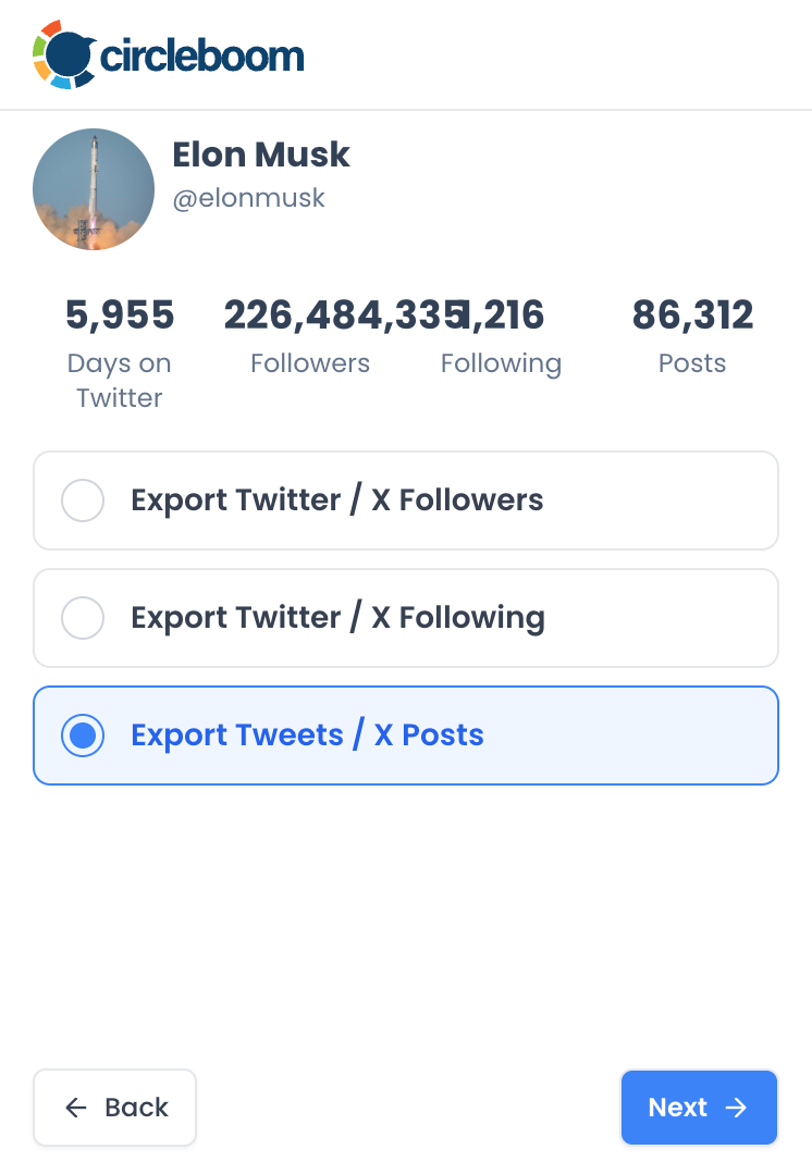 Export Tweets/Posts