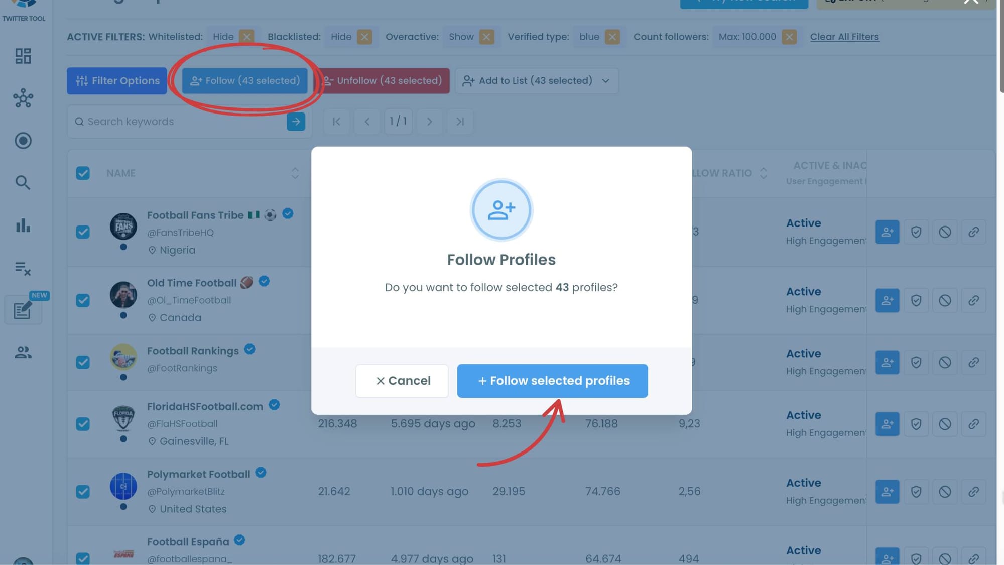 Bulk Follow Accounts