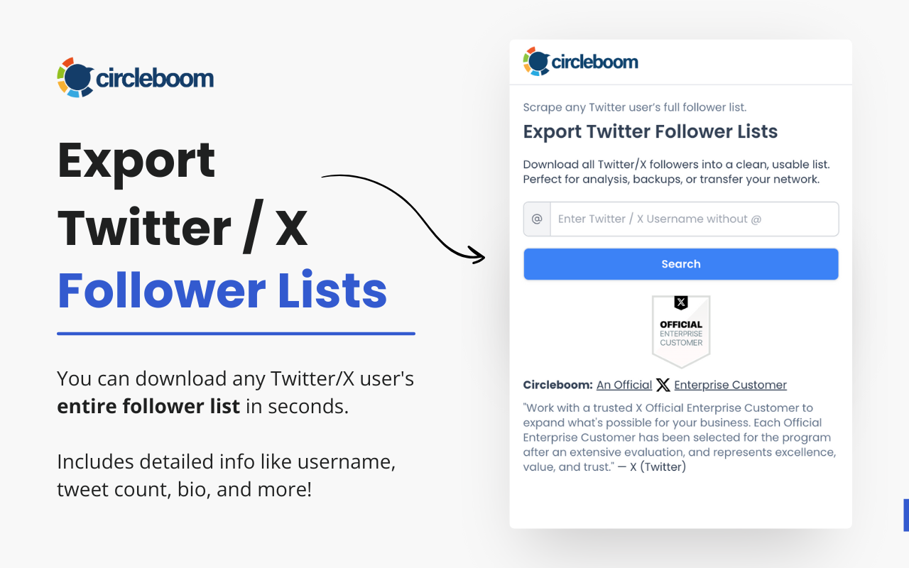 Export Twitter Follower List