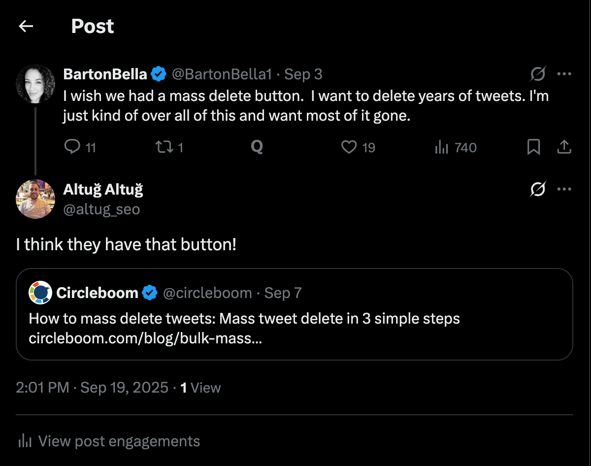 Your reply with a quoted tweet will look like this.