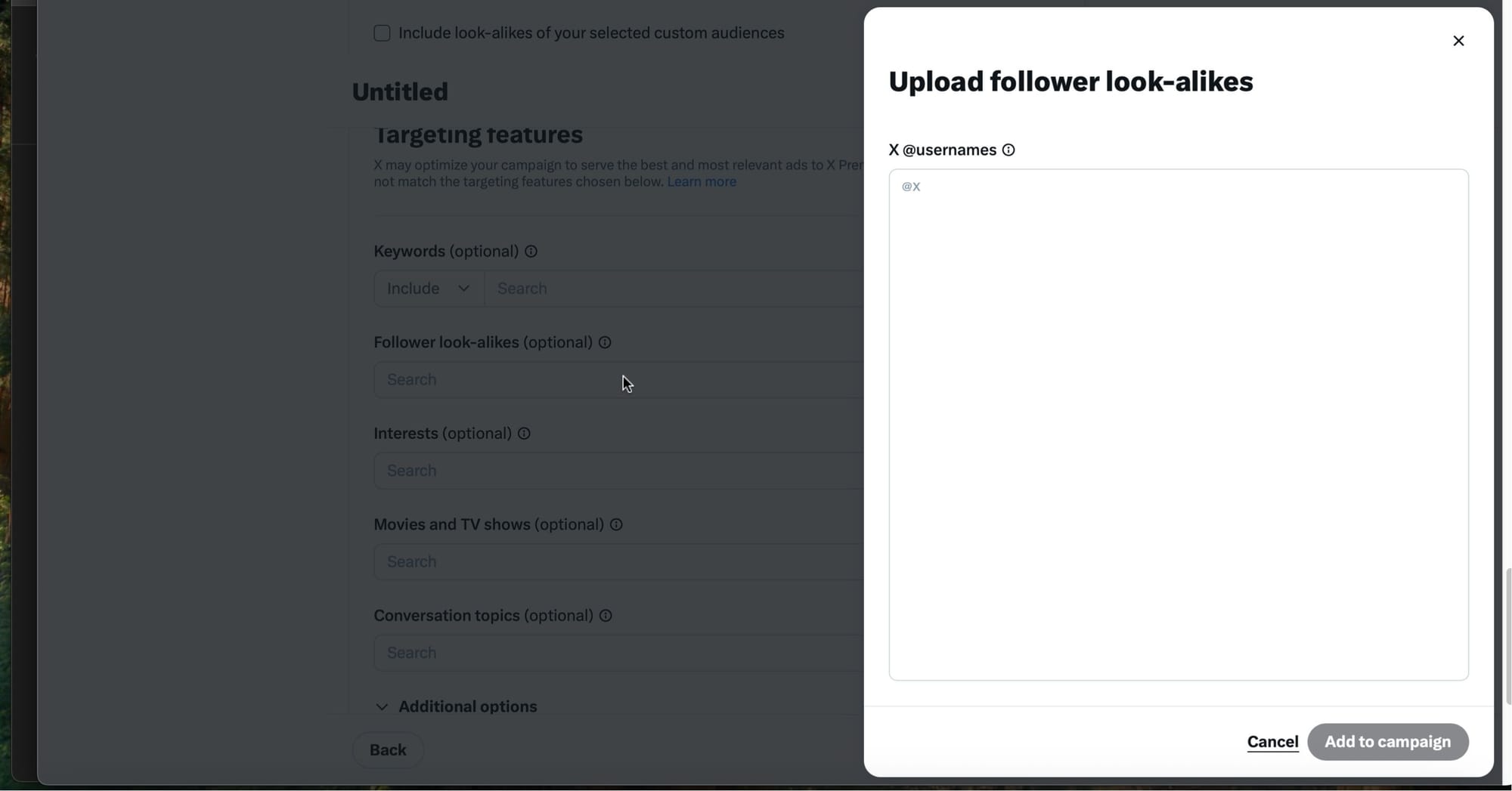 Upload follower look-alikes