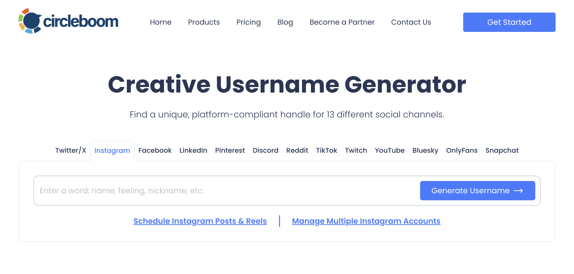 Instagram Username Generator
