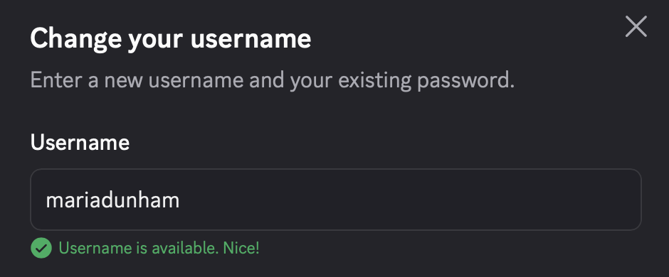 Available Username