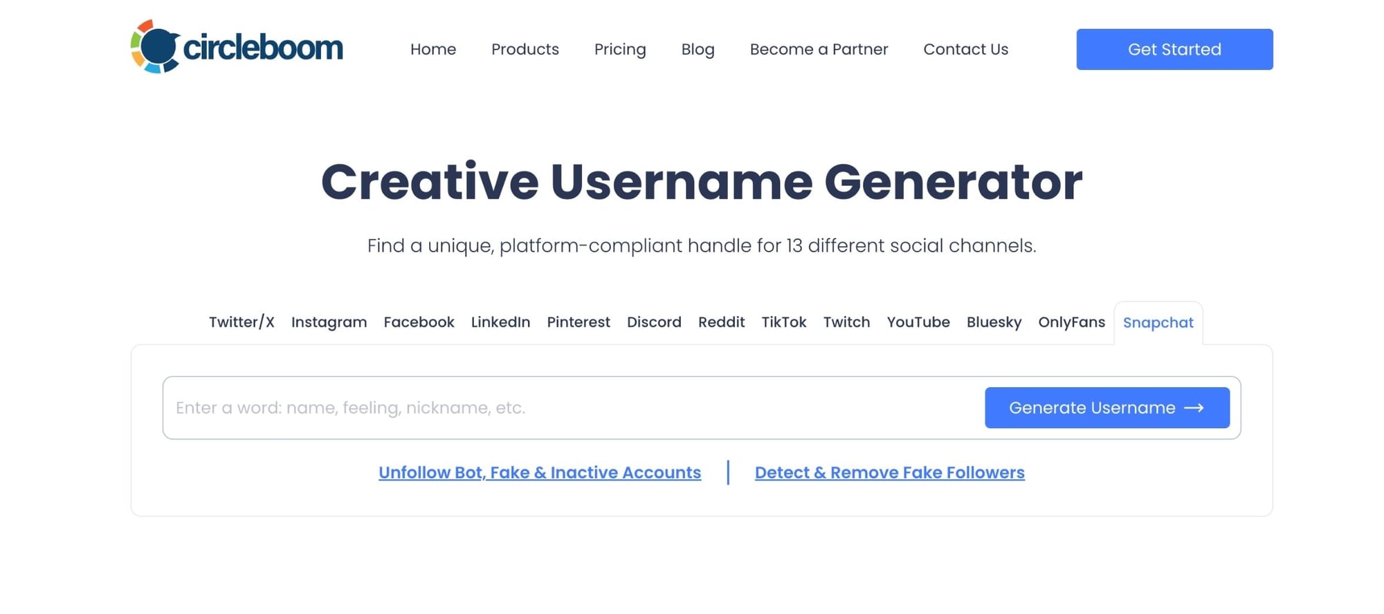 Snapchat username generator