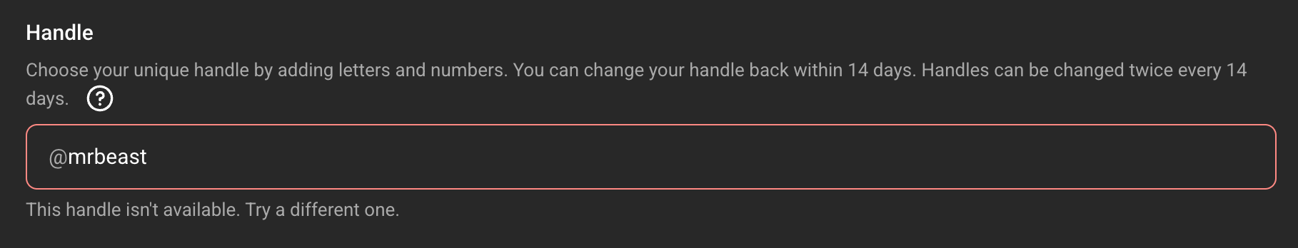 Taken YouTube Username