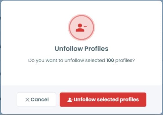 Unfollow Profiles