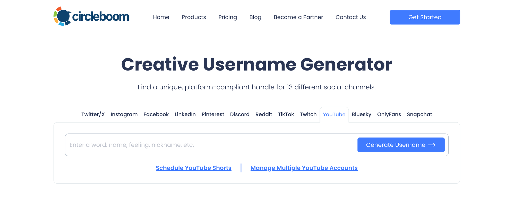 YouTube Username Generator