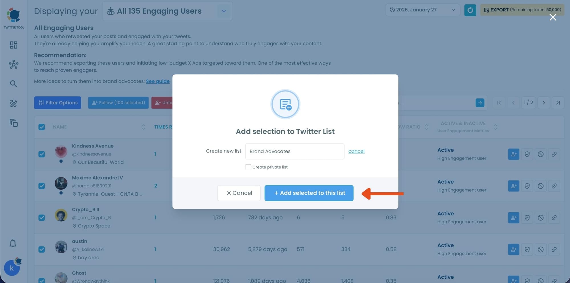 Create Twitter Lists