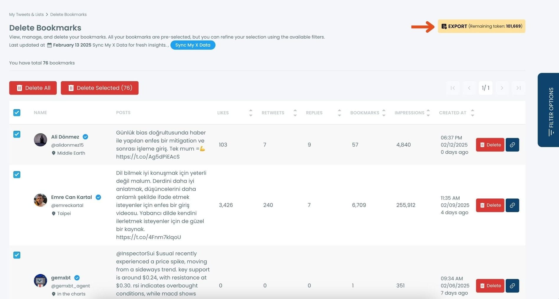 Select and Export Your Bookmarks