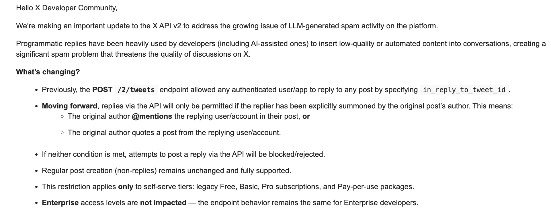X blocking AI Reply bots