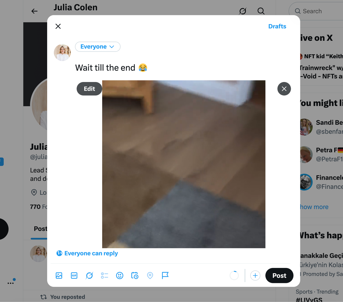 Write a caption for your video