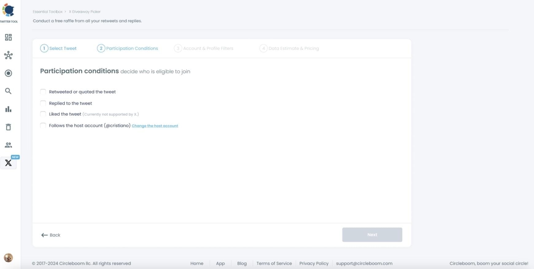 Participation conditions