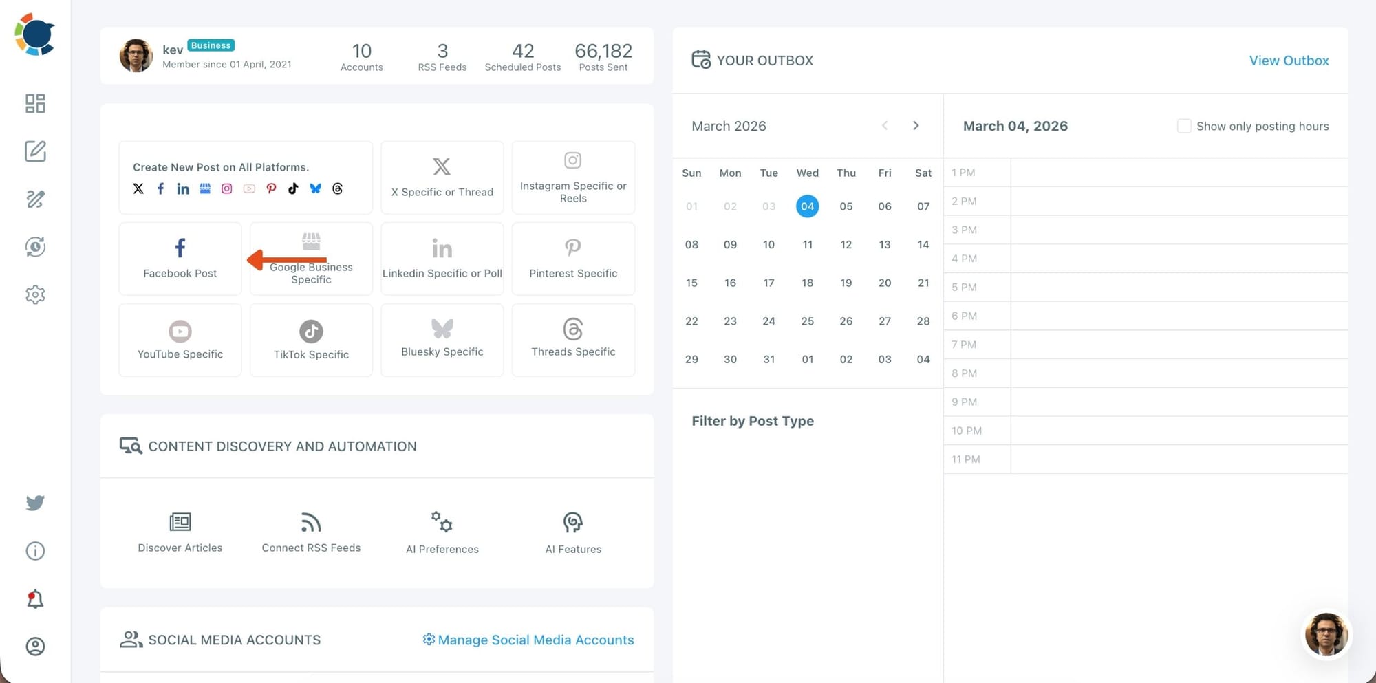Circleboom Publish dashboard