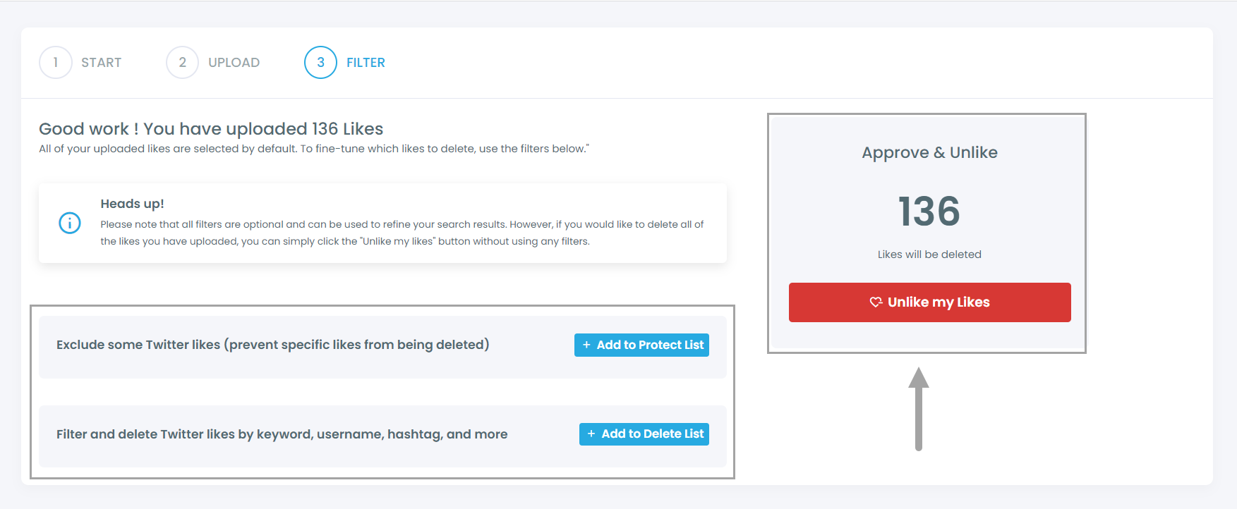 Unlike my Likes button