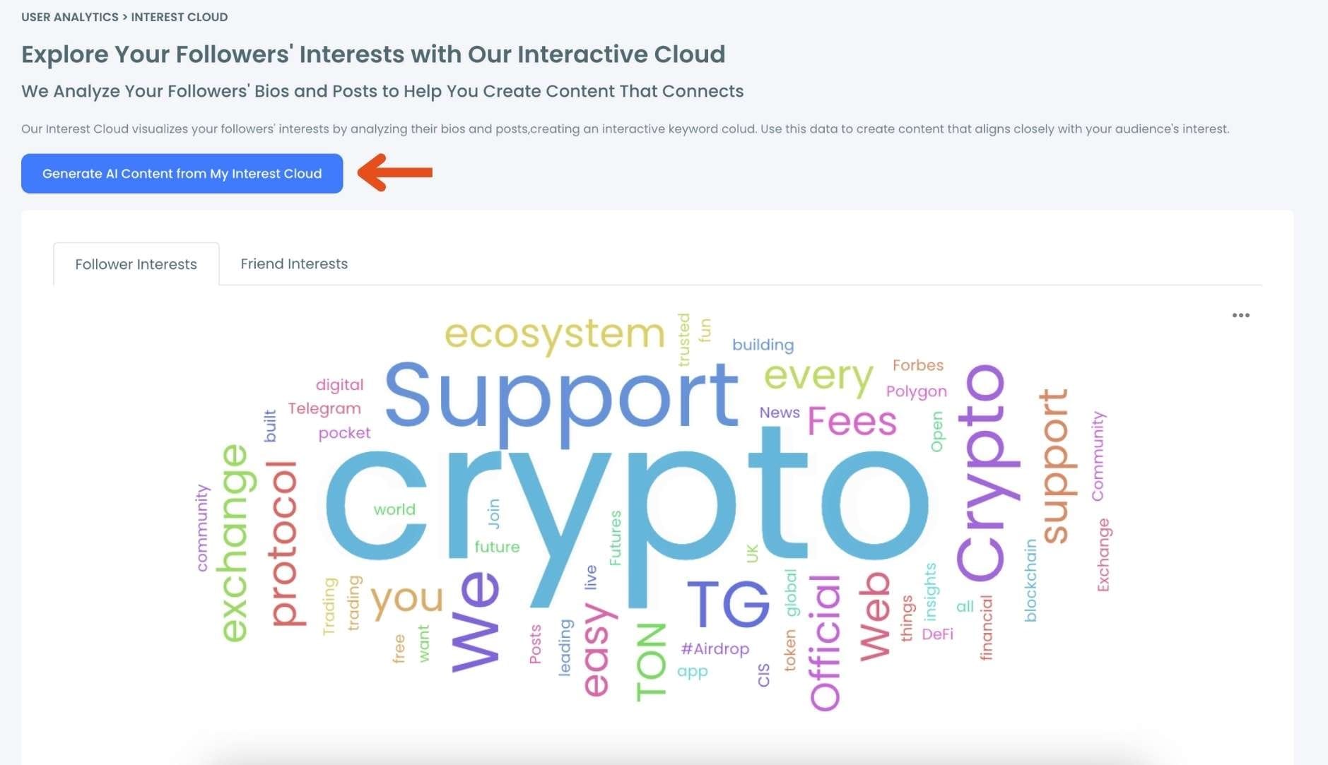 Get the latest interests from Twitter via analyzing your Twitter audience!