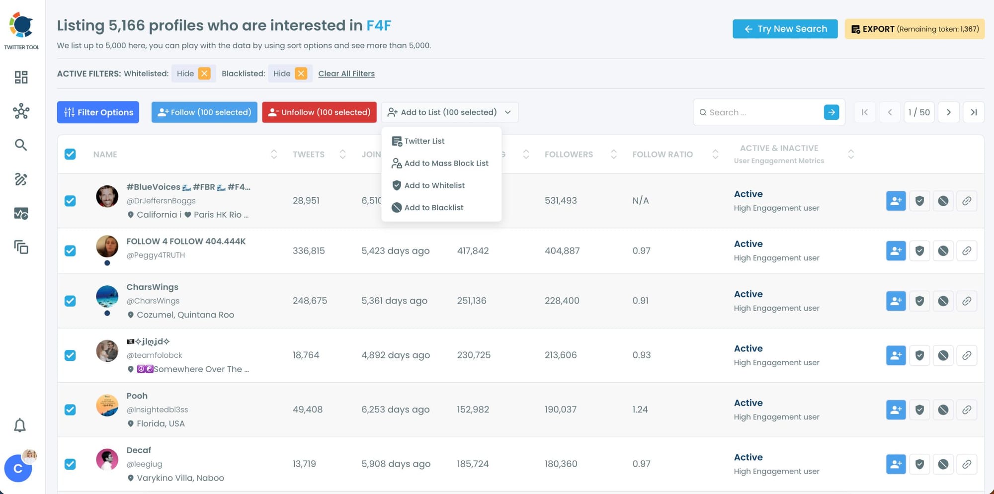 Add to Mass Block List