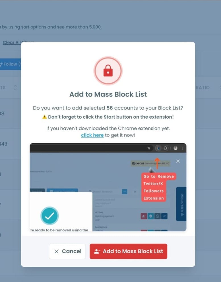 Add to Mass Block List