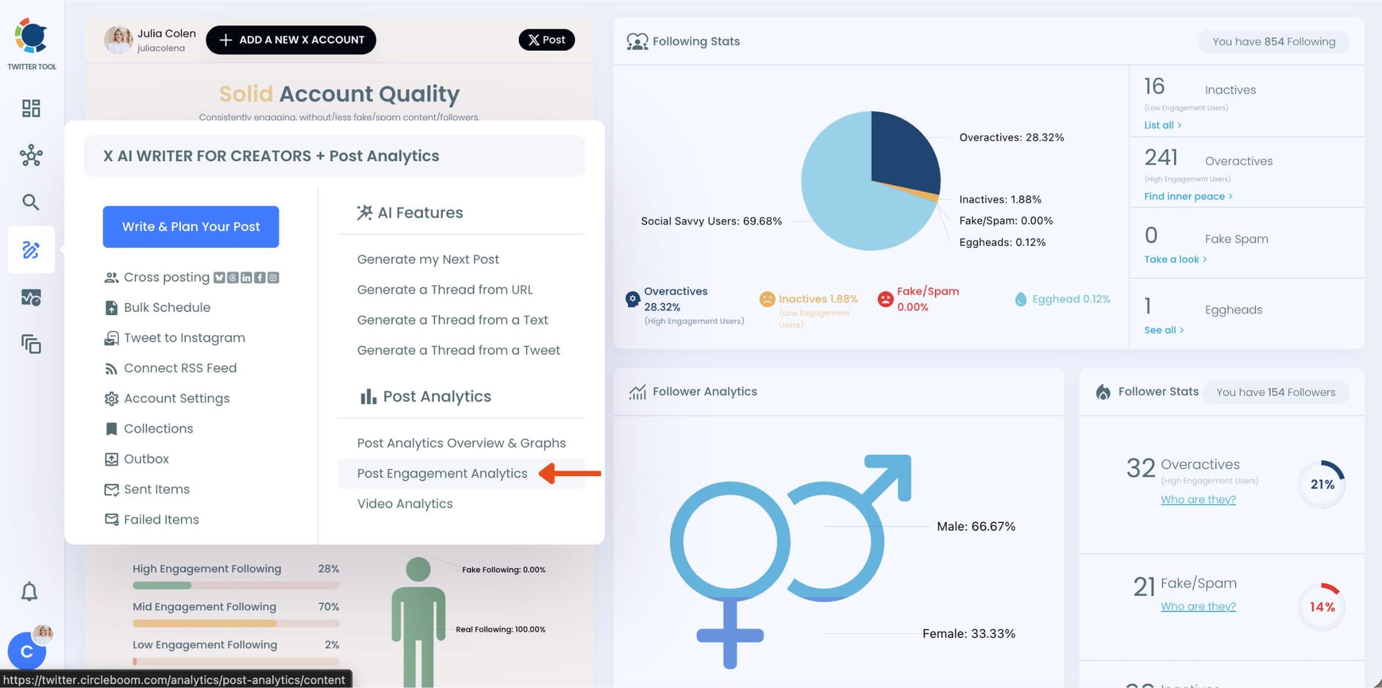 Post Engagement Analytics