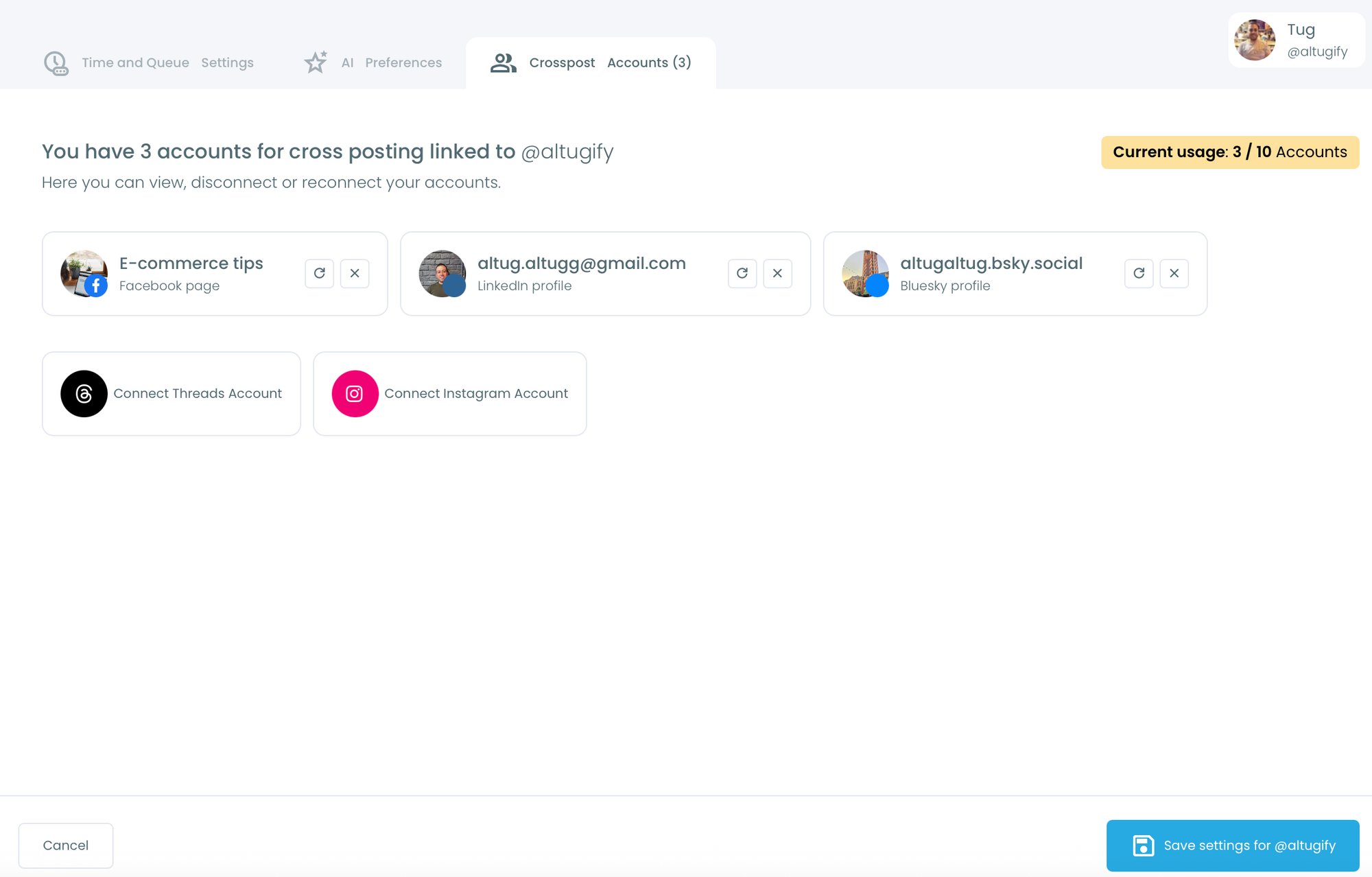 Connect your Bluesky