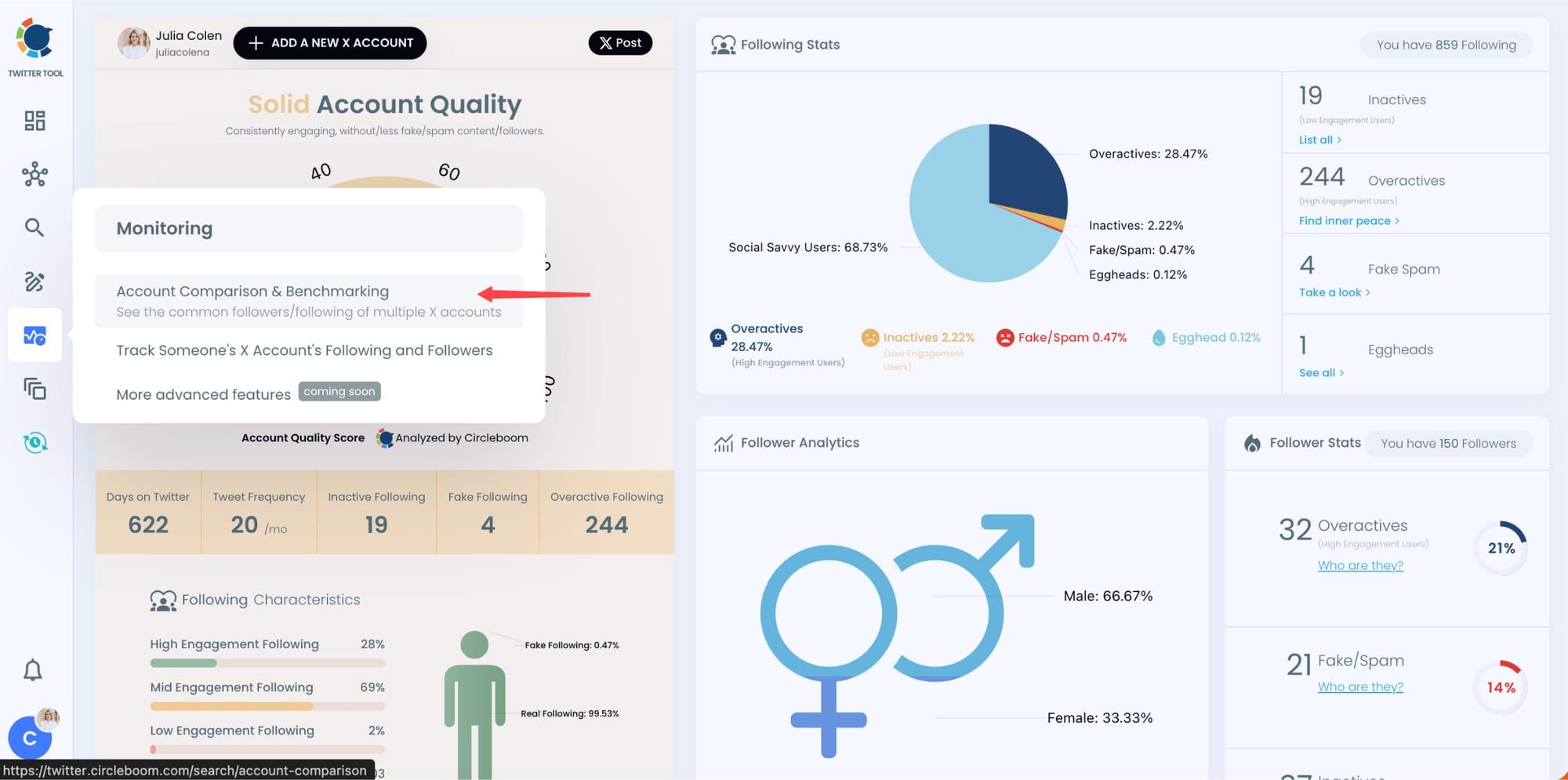 Account Comparison and Benchmark Report