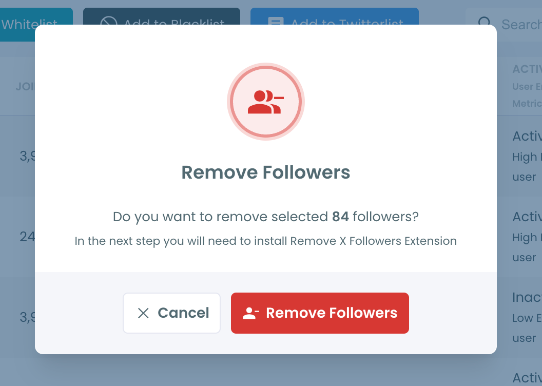 Remove Followers