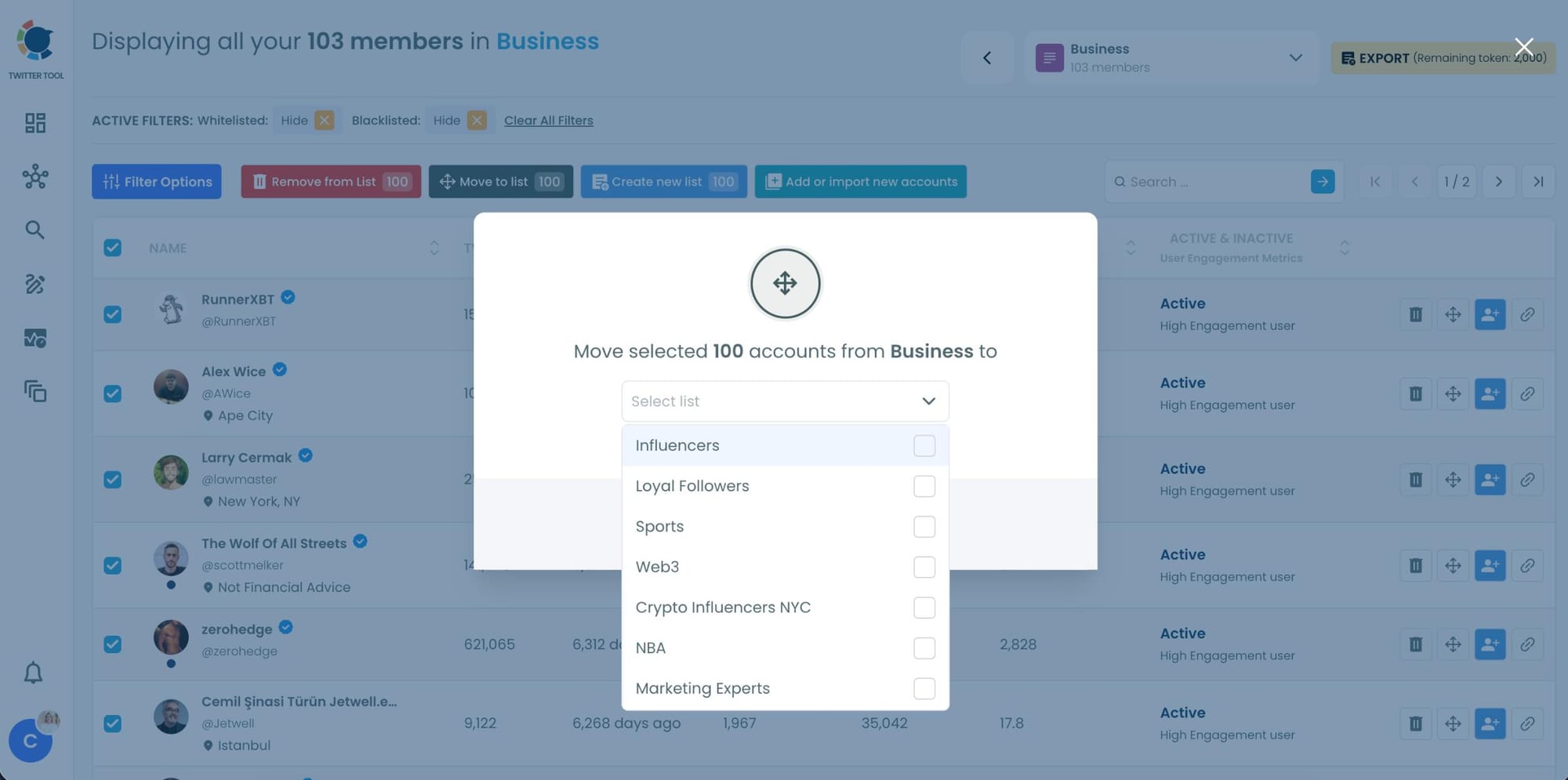 Choose one of the other lists