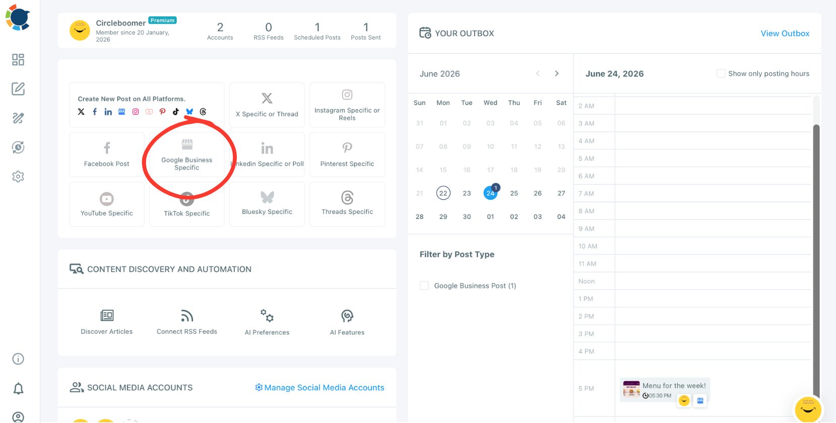 Google Business Specific