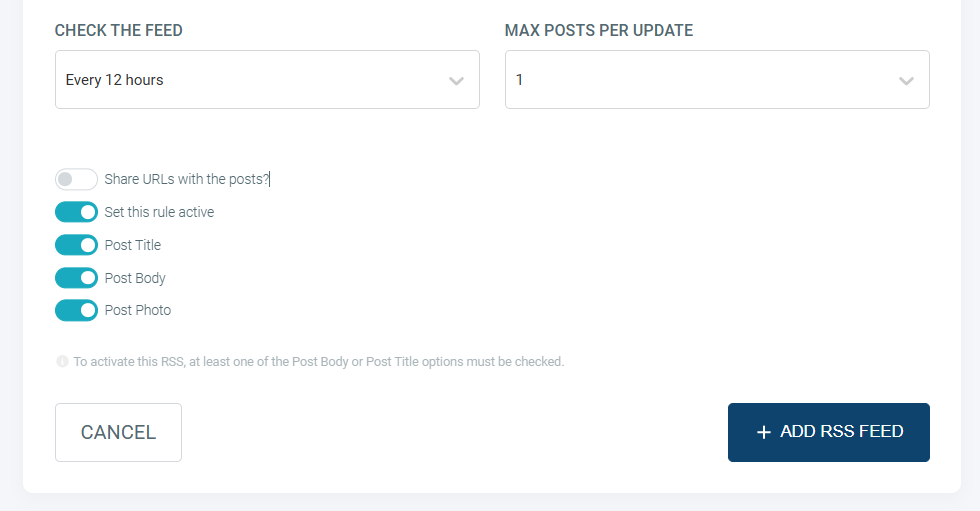 Settings done!