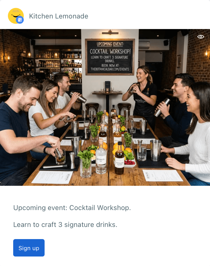 Cocktail workshop: Sign up