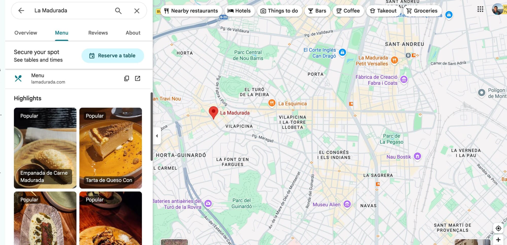 Restaurant on Google Maps with photos