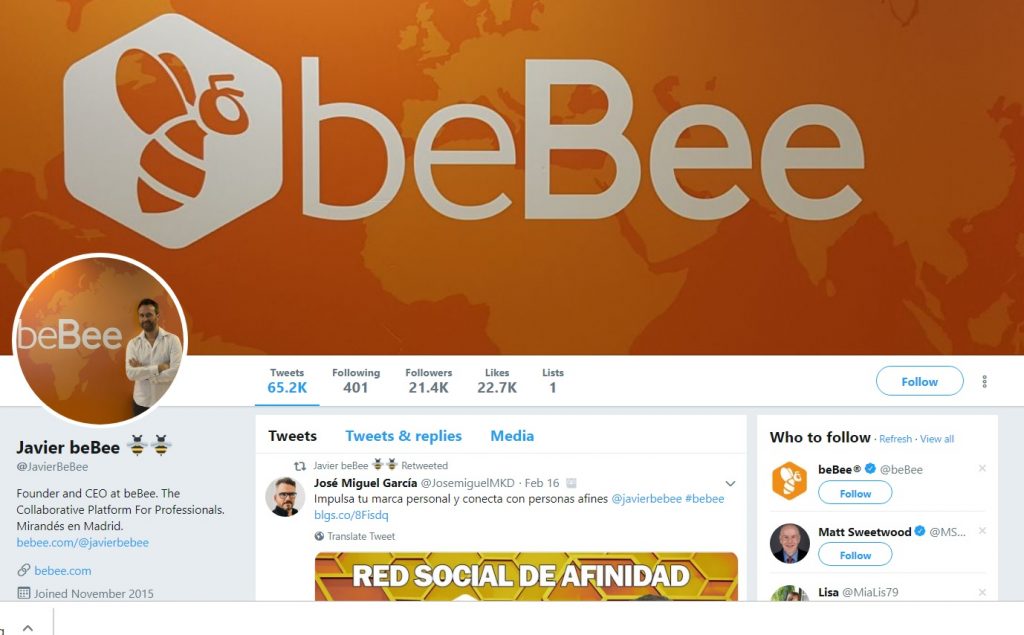 Twitter business account vs a personal account