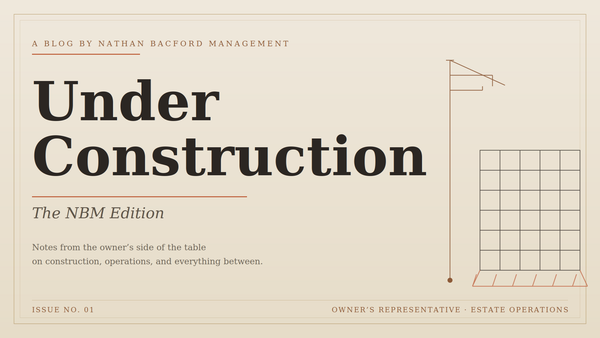 Welcome to                                Under Construction:  The NBM Edition